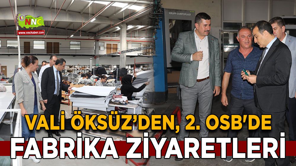 Vali Türker Öksüz, Burdur 2. OSB'deki sanayicilerle buluştu