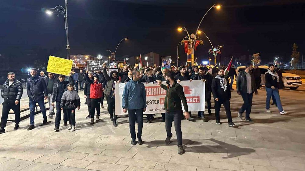 Ağrı'dan İsrail'e protesto