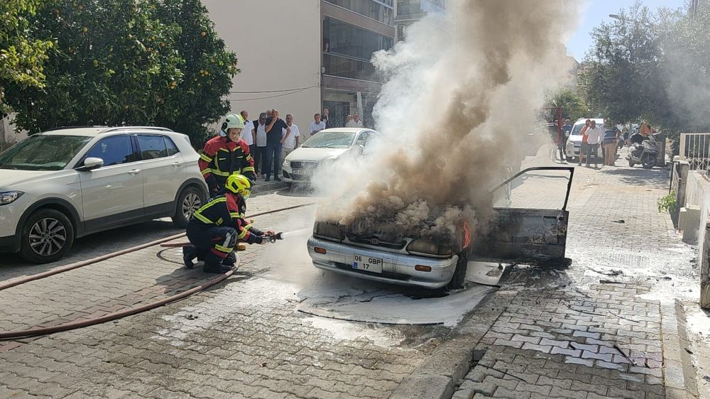 Aydın'da araç yangını