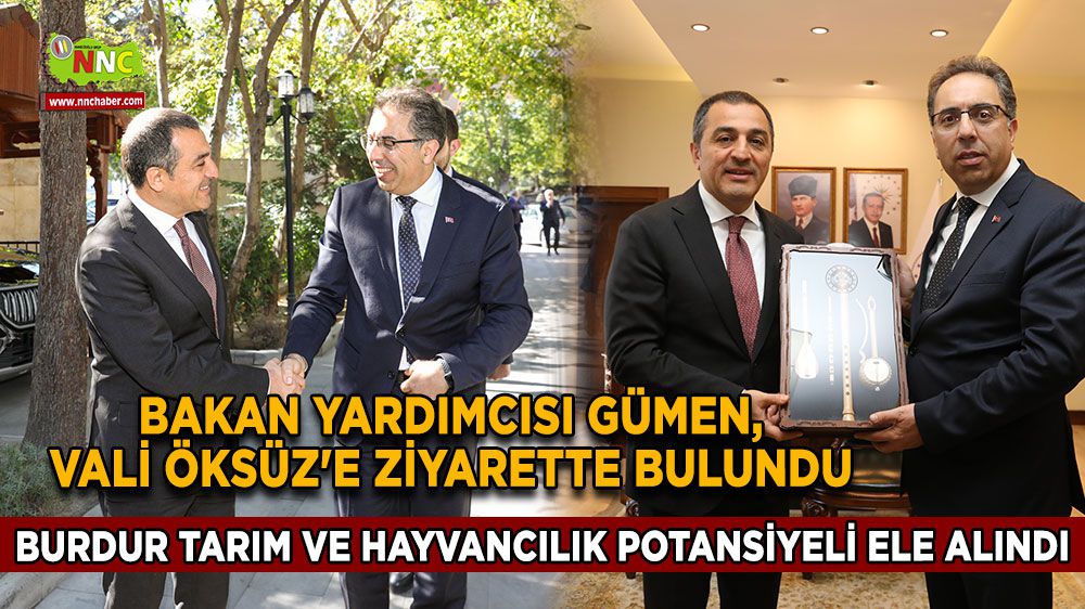 Bakan yardımcısı Ahmet Gümen'den Vali Türker Öksüz'e ziyaret