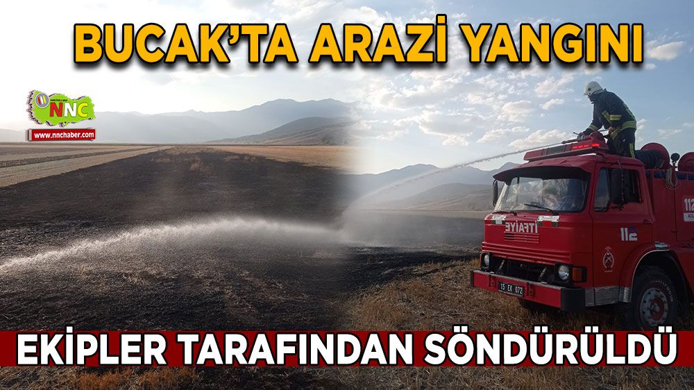 Bucak'ta arazi yangını söndürüldü