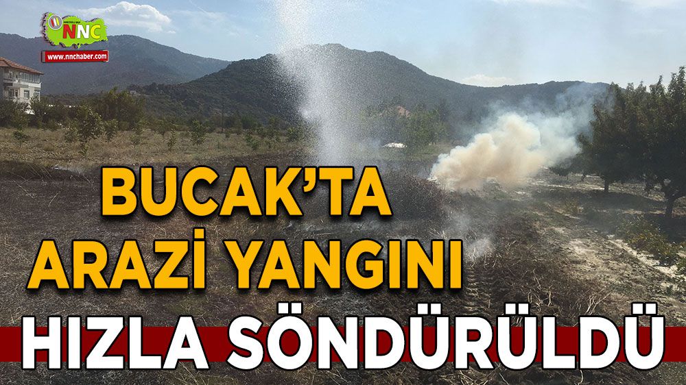 Bucak'ta arazi yangını söndürüldü
