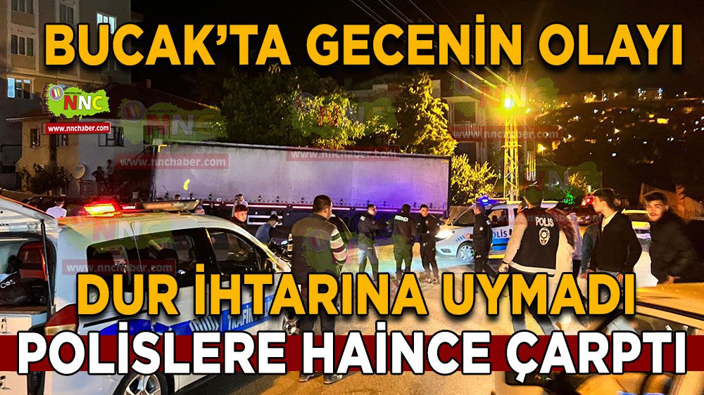 Bucak'ta dur ihtarına uymayan sürücü 2 polis ve 2 vatandaşa çarptı