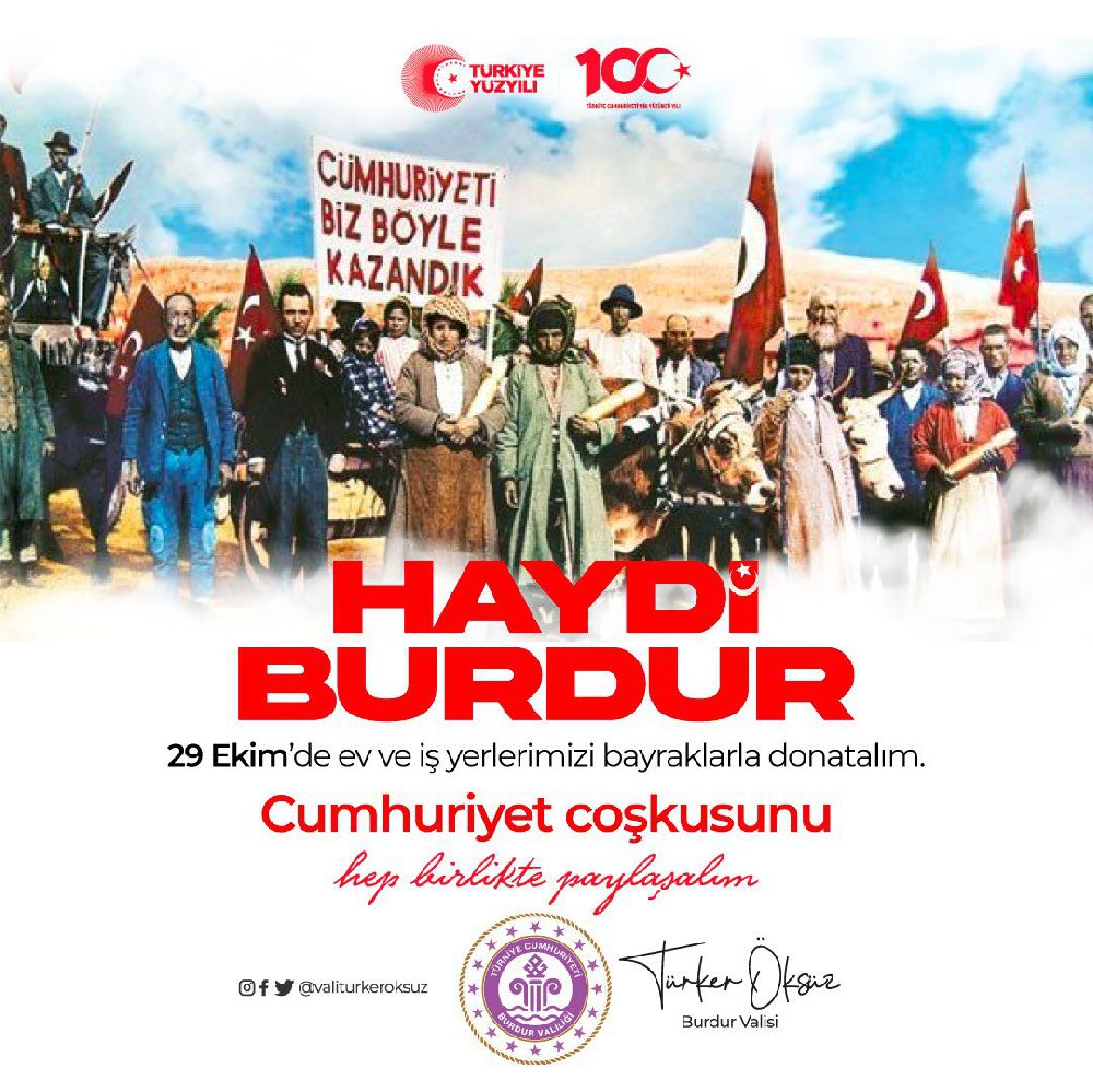Burdur'da 29 Ekim coşkusu bayraklarla yaşanacak