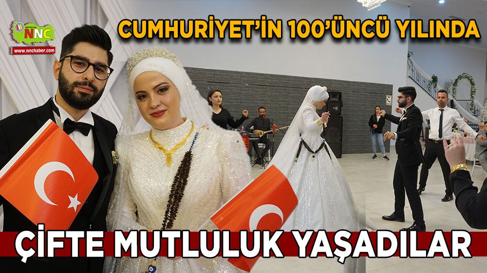 Burdur'da çifte mutluluk Cumhuriyet Bayramı'nda evlendi