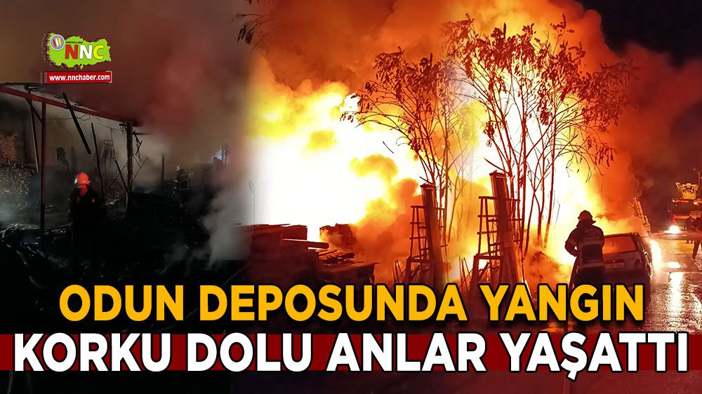 Burdur'da odun deposu yangını 30 ton tahta ve 1 otomobil kül oldu