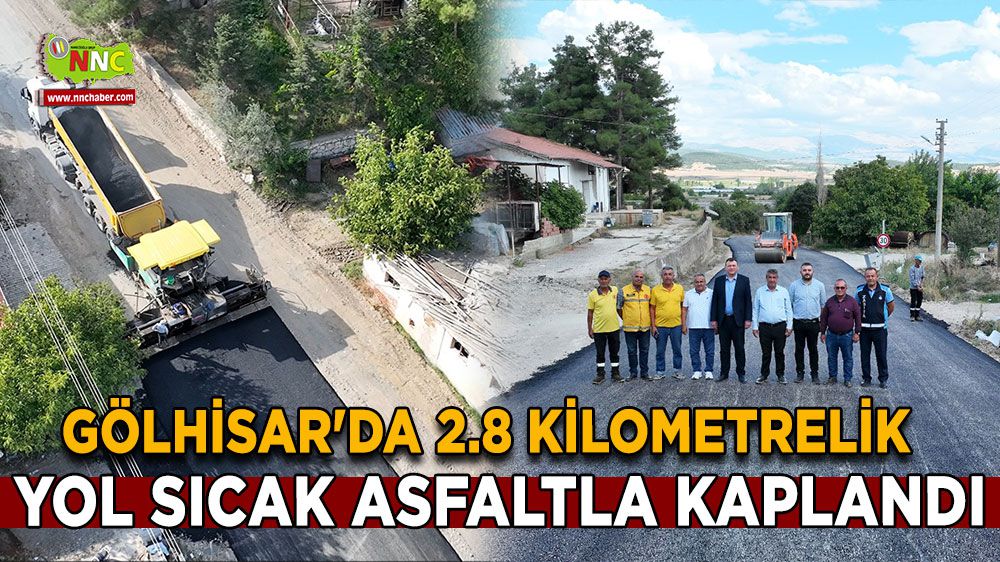Burdur Gölhisar'da köy yolları asfaltlanıyor