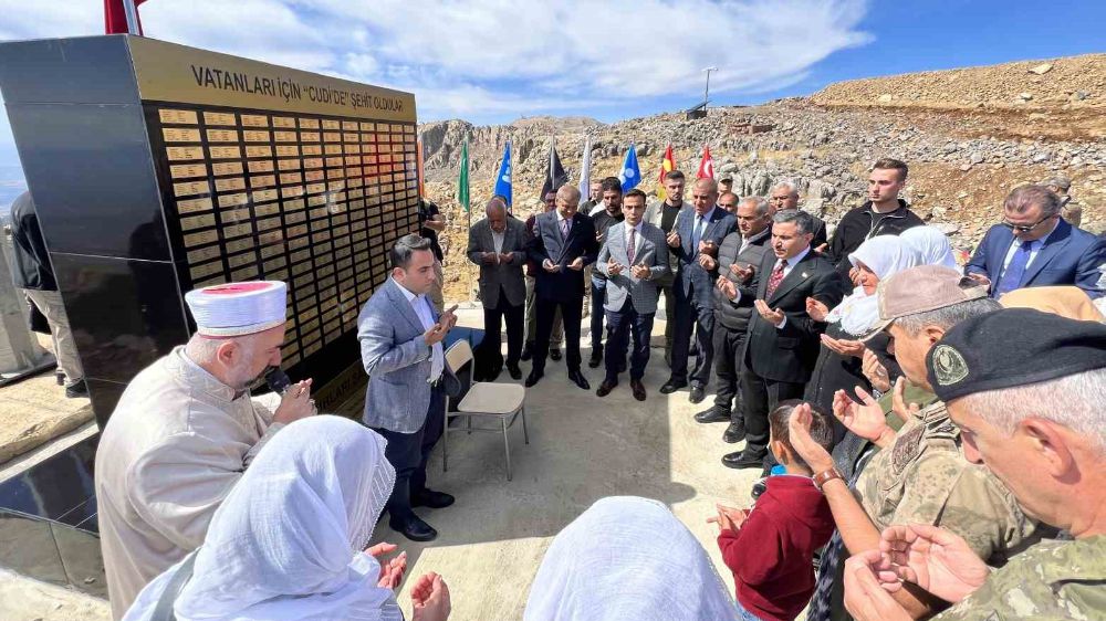 Cudi Dağı’nda şehitler anıtının açılışı yapıldı; şehit aileleri katılım sağladı