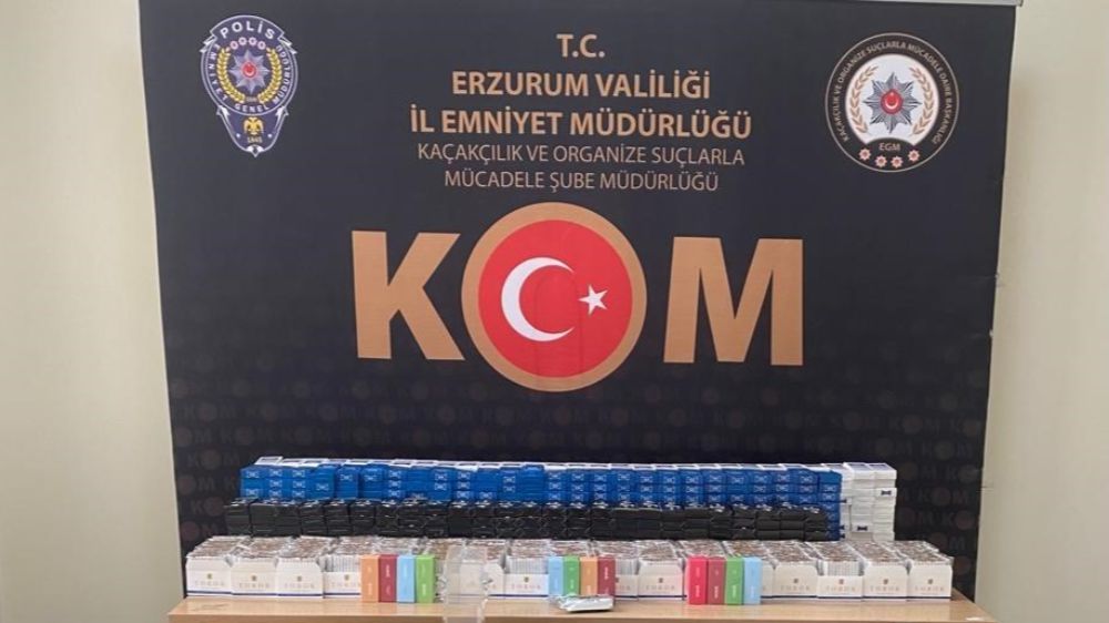 Erzurum’da kaçak sigara operasyonunda 725 paket kaçak sigara ele geçirildi