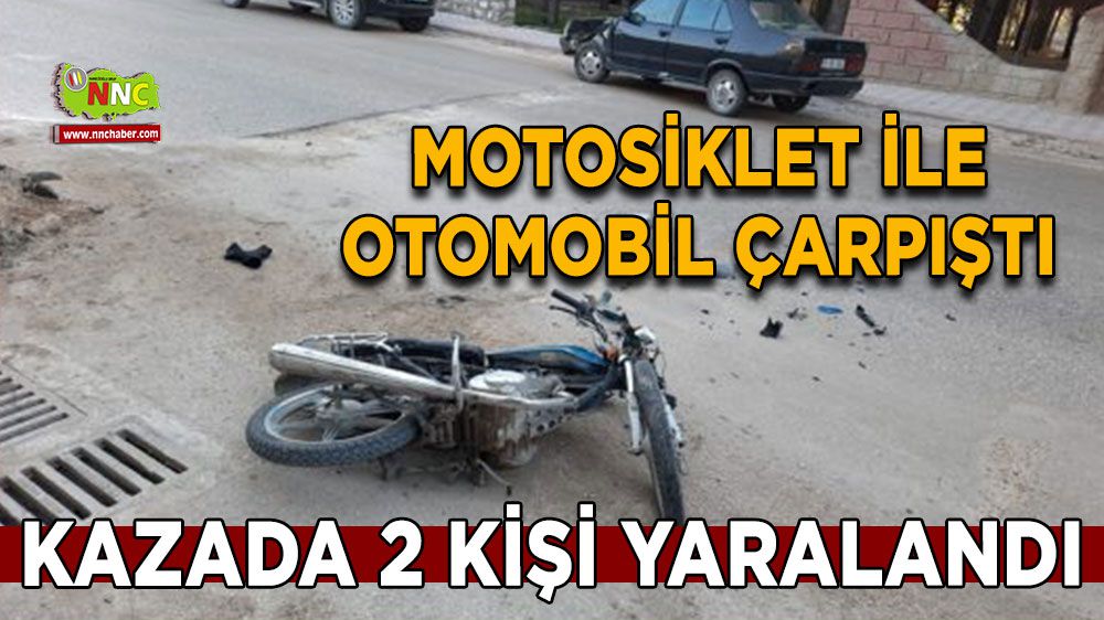 Karamanlı'da motosiklet ile otomobil çarpıştı