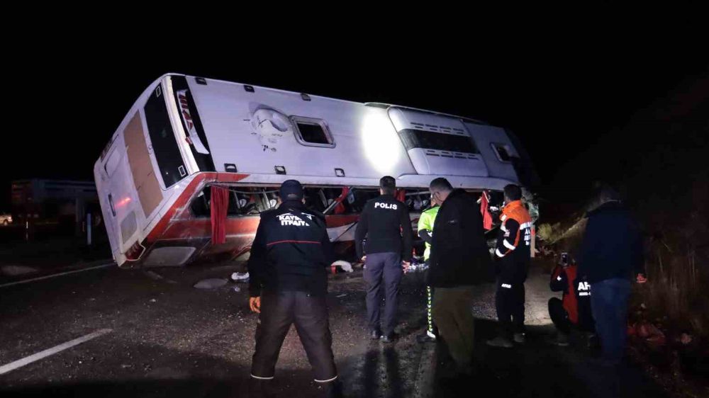 Kayseri Pınarbaşı'nda Derilen yolcu otobüsünde  8’i ağır 38 yolcu yaralandı 