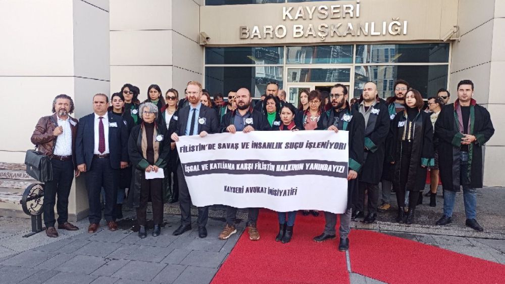 Kayserili avukatlar İsrail'e tepki gösterdi