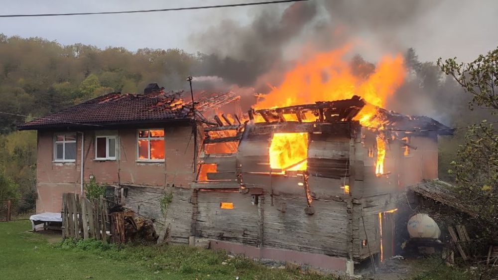 Bartın’da çıkan yangın 2 evi kullanılmaz hale getirdi 