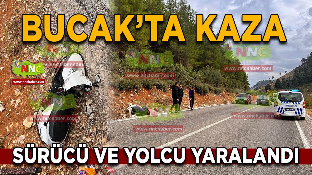 Bucak'ta motosiklet kazası! Hakimiyeti kaybetti 2 yaralı
