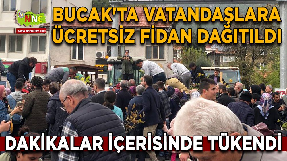 Bucak'ta vatandaşlara ücretsiz fidan dağıtıldı
