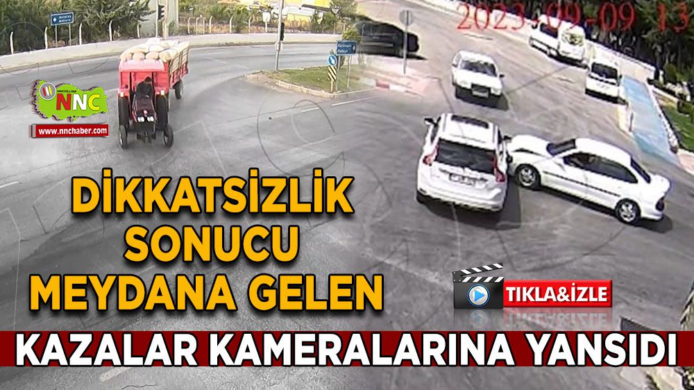 Burdur'da dikkatsizlik kazaları beraberinde getirdi!