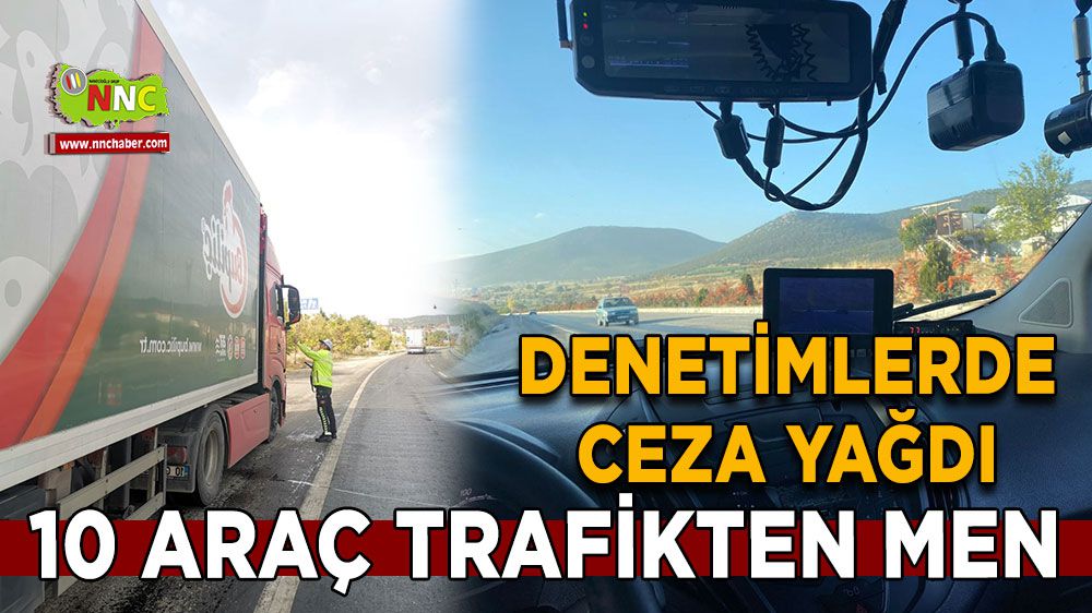 Burdur'da trafik denetimlerinde 231 araca ceza