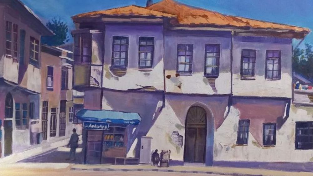 Burdur'un Tarihi evleri tuvale taşınıyor 