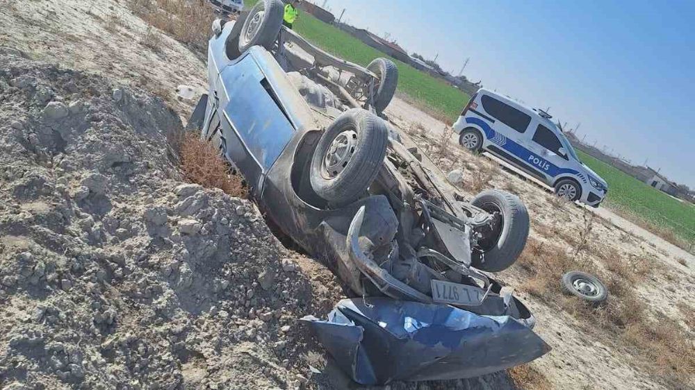 Konya’da otomobil hurdaya döndüren kazada 1 kişi yaralandı