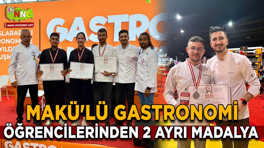 MAKÜ'lü öğrenciler Gastro Antalya'da! Madalyaları getirdiler