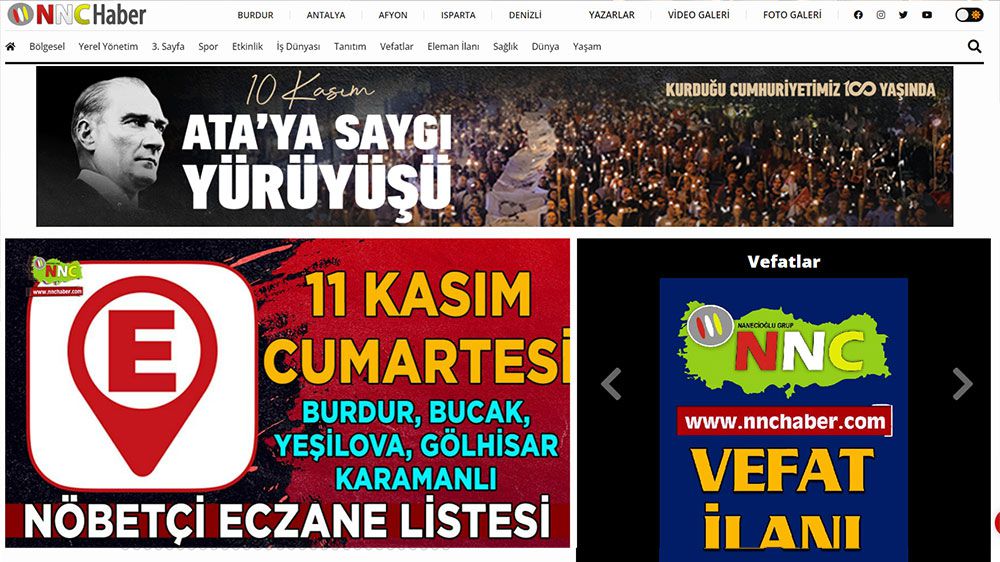 Muratpaşa Belediyesi 10 Kasım Atatürk'ü Anma banner