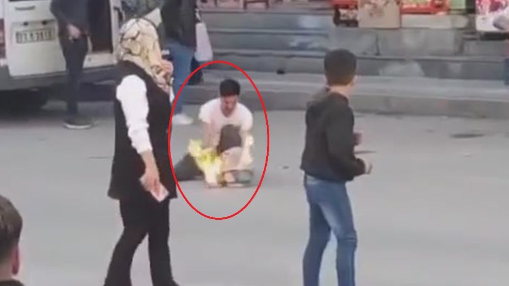 Şırnak'ta önce vatandaşı uyardı, sonra yanan tüpü balkondan attı