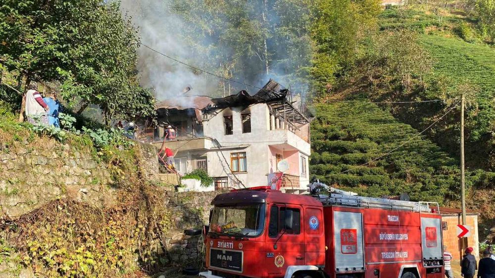 Trabzon’un Sürmene ilçesinde çıkan yangın ekipleri harekete geçirdi