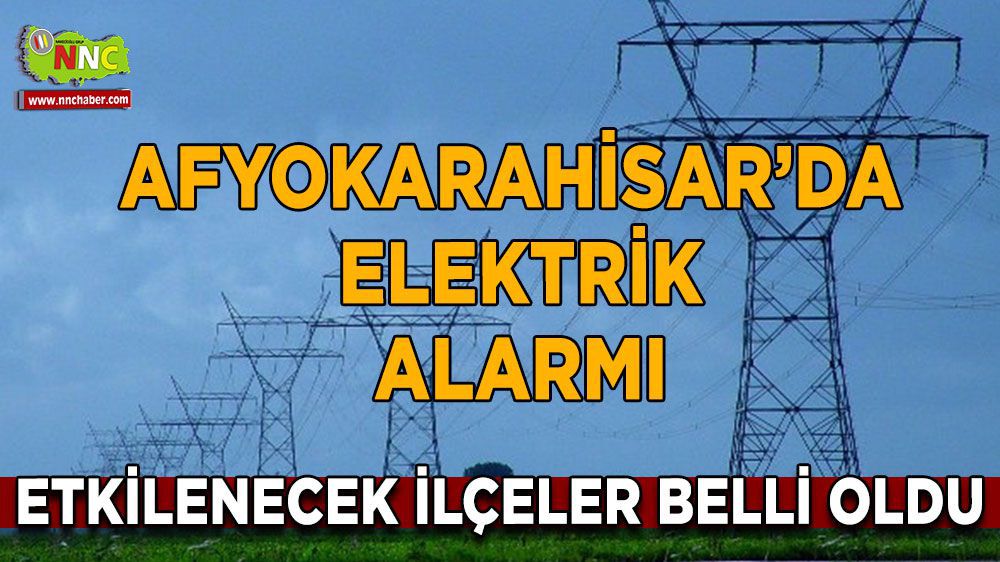 Afyonkarahisar'da 29 Aralık Cuma Günü Planlanan Elektrik Kesintisi: İlçe İlçe Detaylar