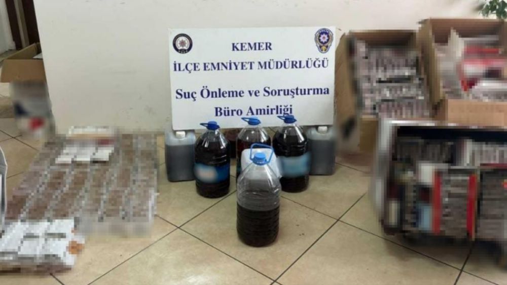 Antalya polisinden kaçakçılık operasyonu: Kaçak tütün ve alkol ele geçirildi