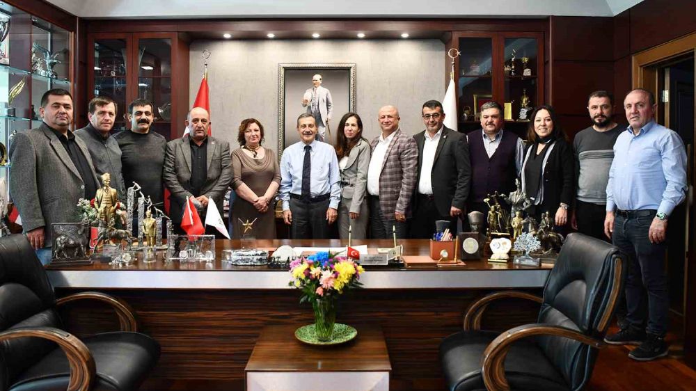 Başkan Ataç, Ziraat Odası ve Muhtarlar Birliği Derneği Başkanlarıyla İş Birliği Görüşmelerinde