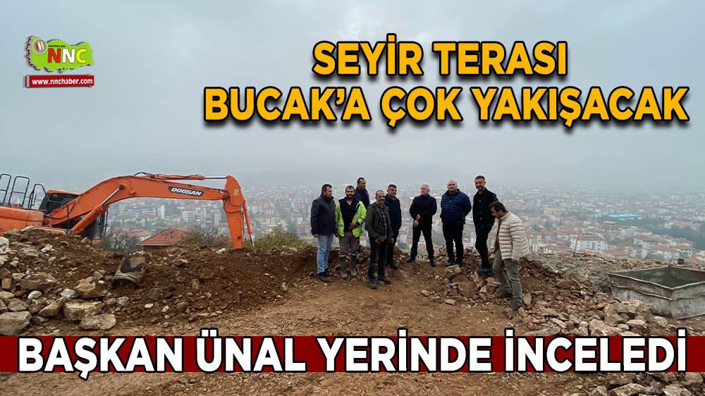 Bucak Seyir Terası İnşaatında Hızlı İlerleme; Estetik Dokunuş Şehre Geliyor