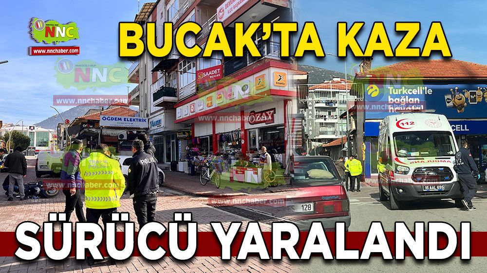 Bucak'ta kaza Sürücü yaralı!