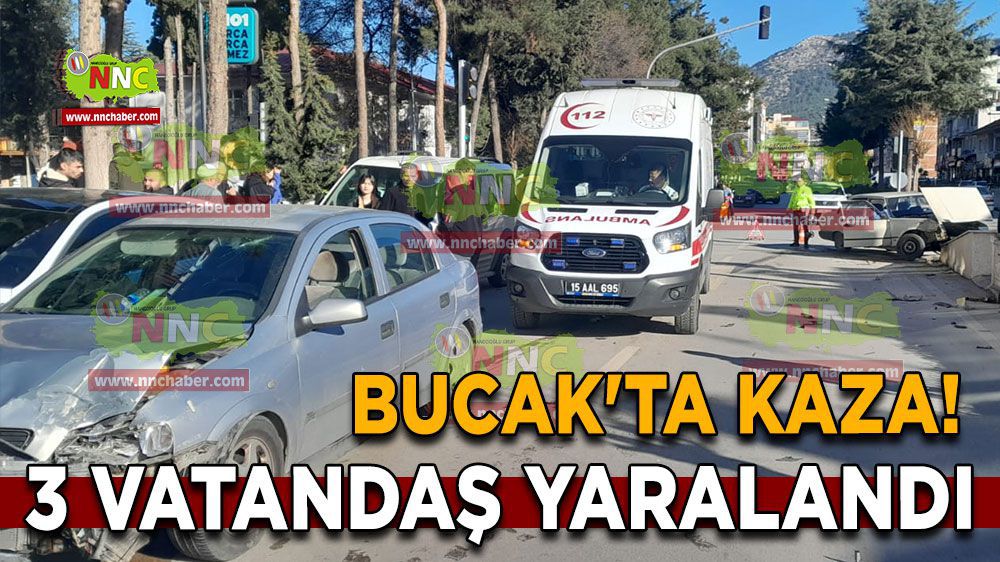 Bucak'ta Meydana Gelen Trafik Kazasında 3 Yaralı Var