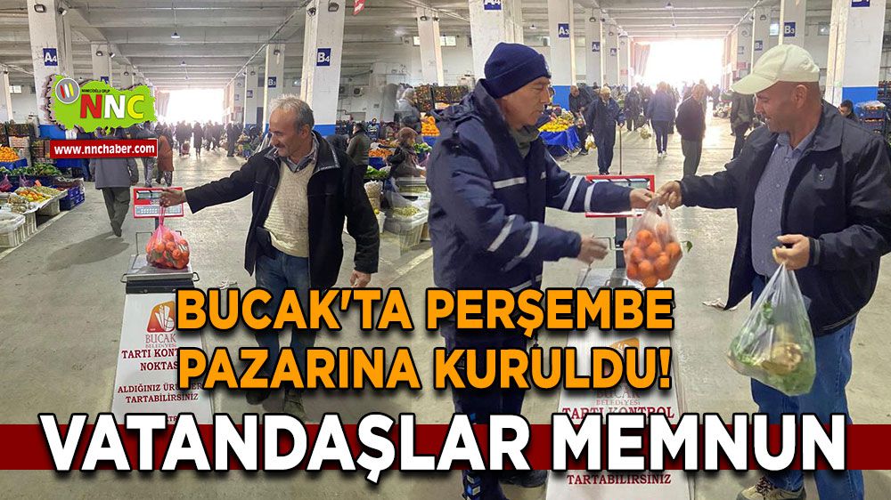 Bucak'ta Perşembe pazarına kuruldu! Vatandaşlar memnun