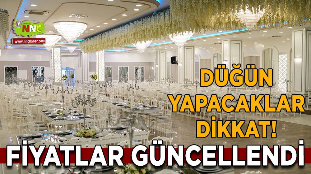 Burdur Belediyesi, Düğün Salonu Ücretlerine Zam Yaptı: Çiftler ve Vatandaşlar Şaşkın