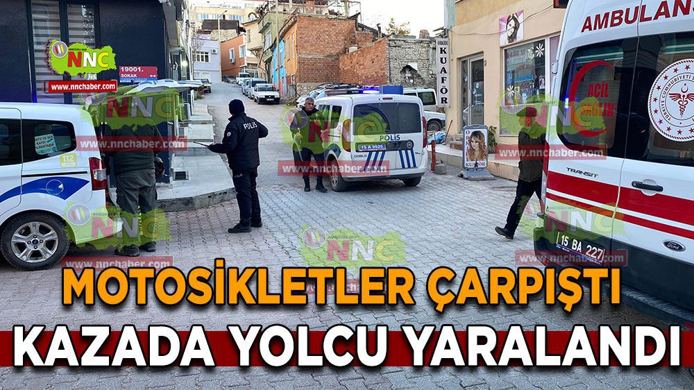 Burdur'da iki motosiklet ortalığı karıştırdı