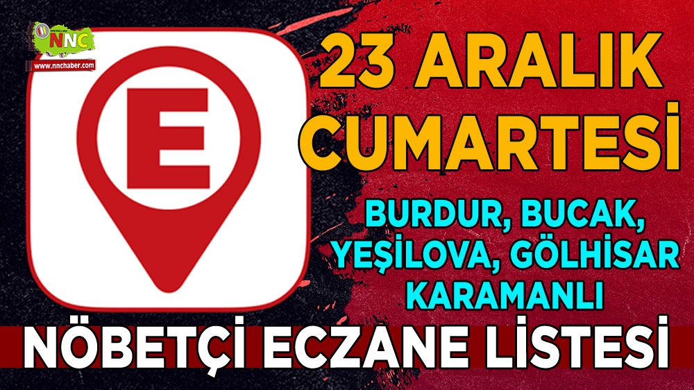 Burdur ve ilçelerinde bugünün nöbetçi eczaneler