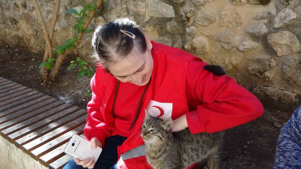Engelli Kadın, Kedilere Sevgisiyle Engellerini Aşıyor