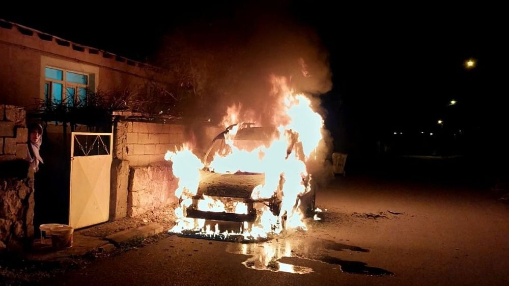 Erzincan Tercan’da araç yangını