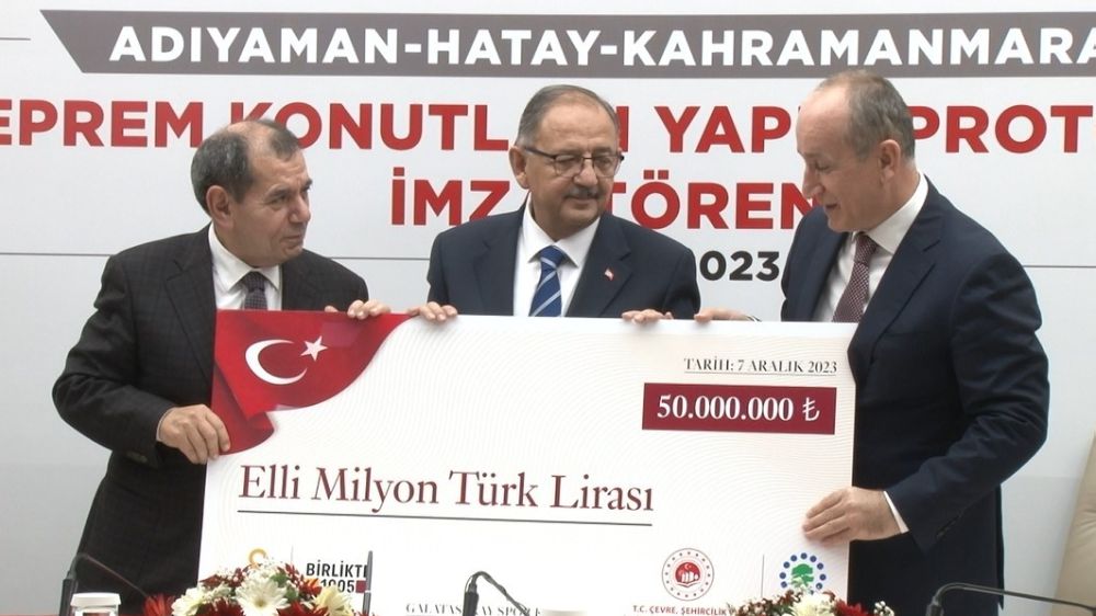 Galatasaray'dan deprem bölgesinde 300 konut yapımı için bağış