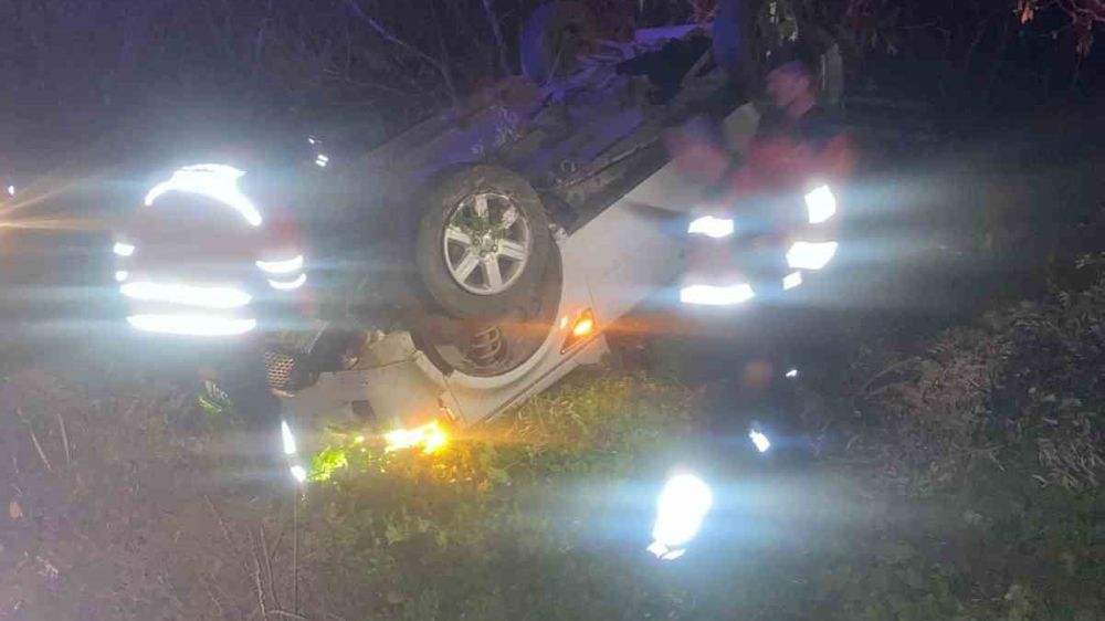 Lapseki’de feci kaza  takla atan araçtaki 1 kişi öldü, 3 ağır yaralı