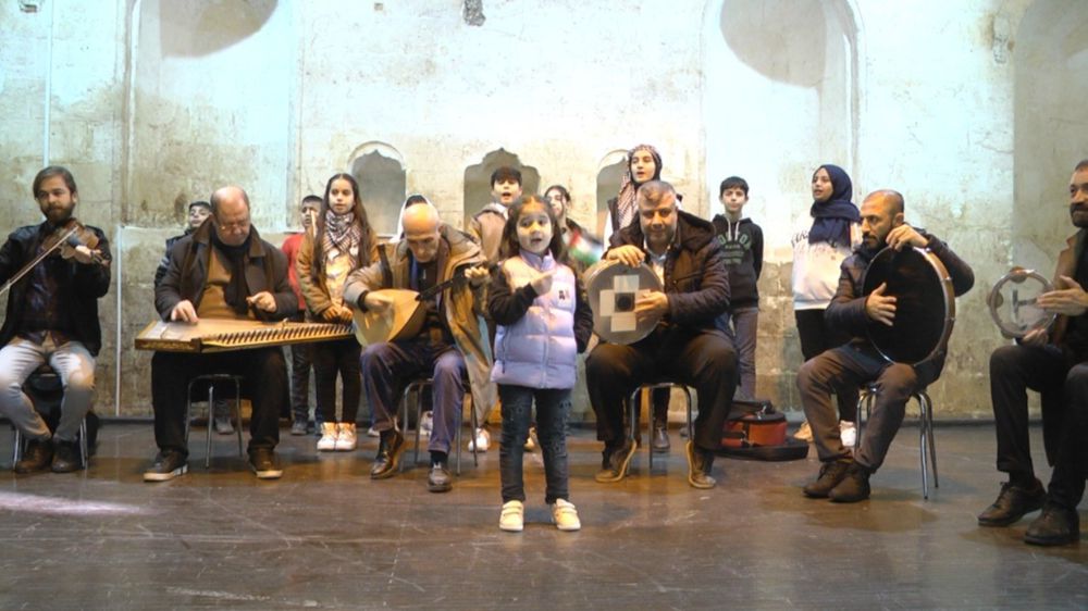 Şanlıurfa'da savaş mağduru çocuklardan Filistin’e şarkılı destek