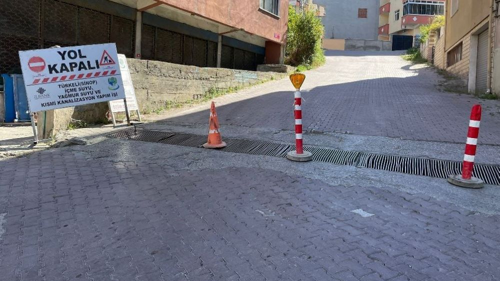 Sinop Türkeli de bazı sokaklar trafiğe kapandı