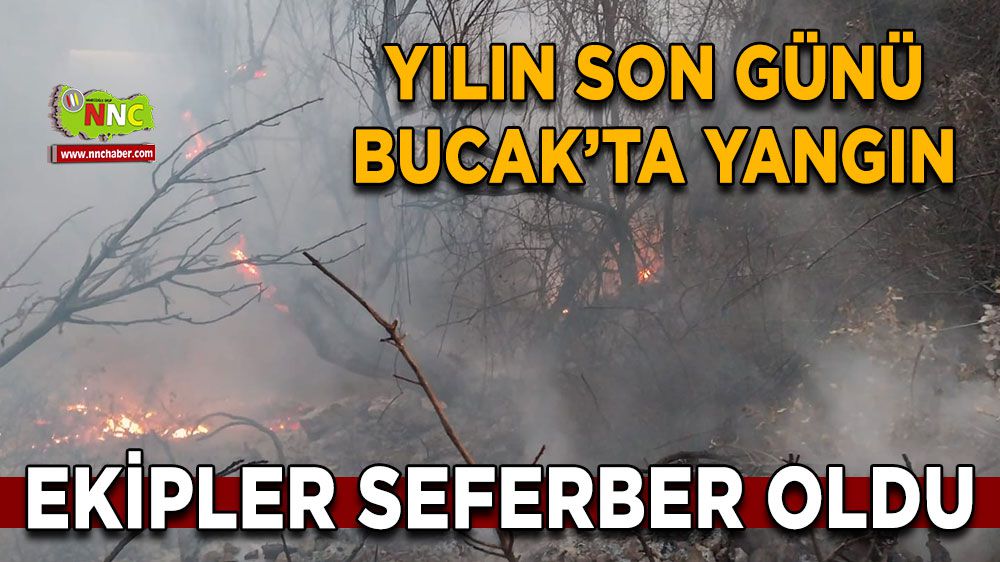 Yılın son günü Bucak'ta yangın!