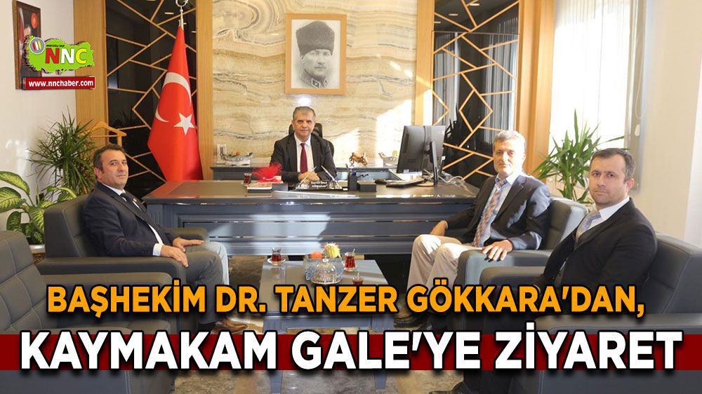 Başhekim Dr. Tanzer Gökkara, Kaymakam Bayram Gale'yi ziyaret etti