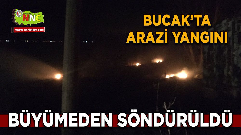 Bucak'ta arazi yangını, büyümeden söndürüldü