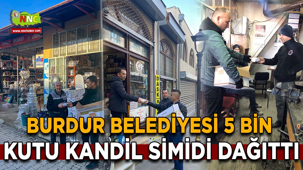 Burdur'da gelenek bozulmadı! Belediye kandil simidi dağıttı