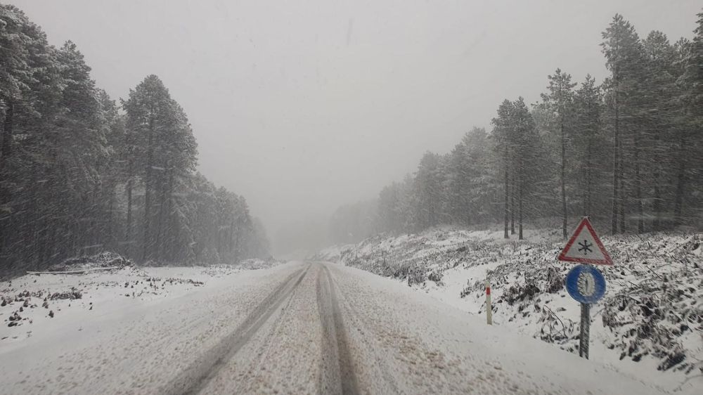  Kar yağışı Kalkım - Edremit Karayolunda ulaşımı güçleştiriyor