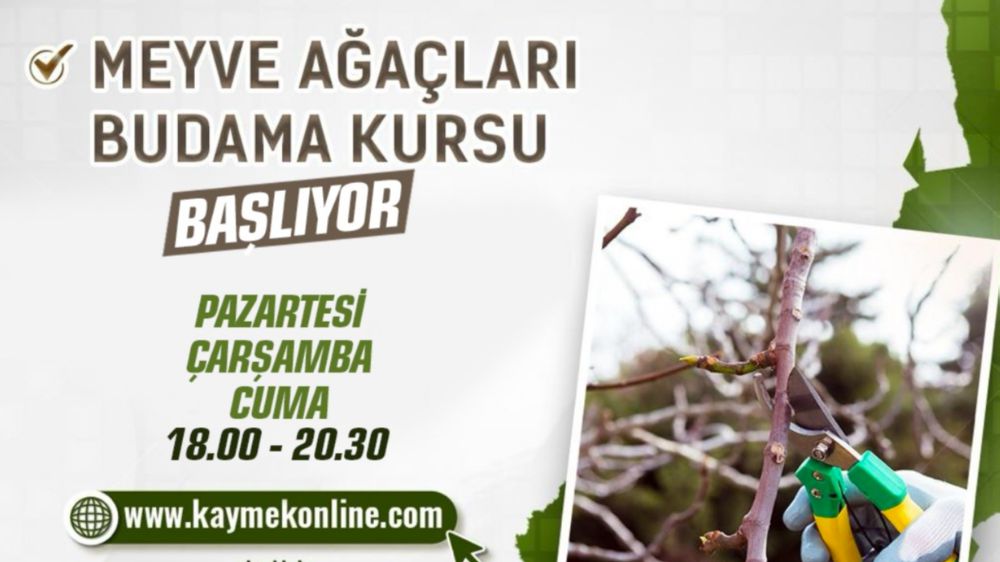 Kayseri Büyükşehir Belediyesinden ’Meyve ağaçları budama kursu’