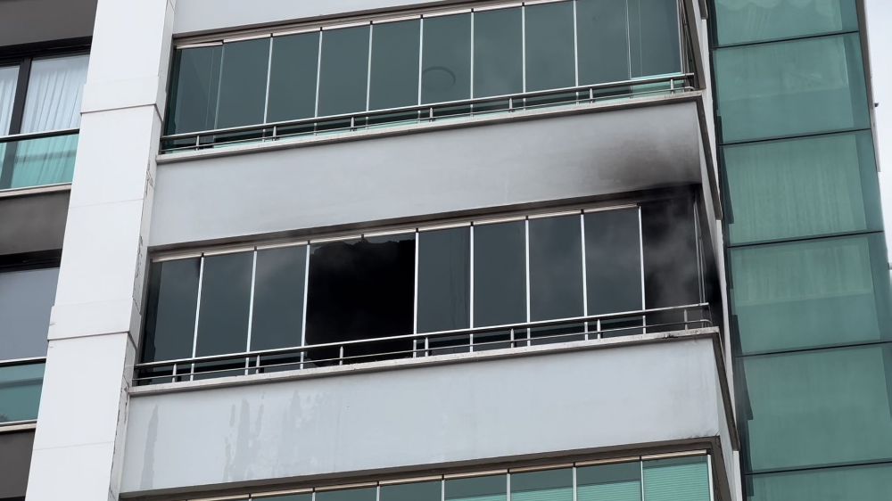 Samsun'da lüks apartman dairesinde korkutan yangın 